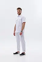 Медичний стрейч костюм Монреаль, Білий, фото 2