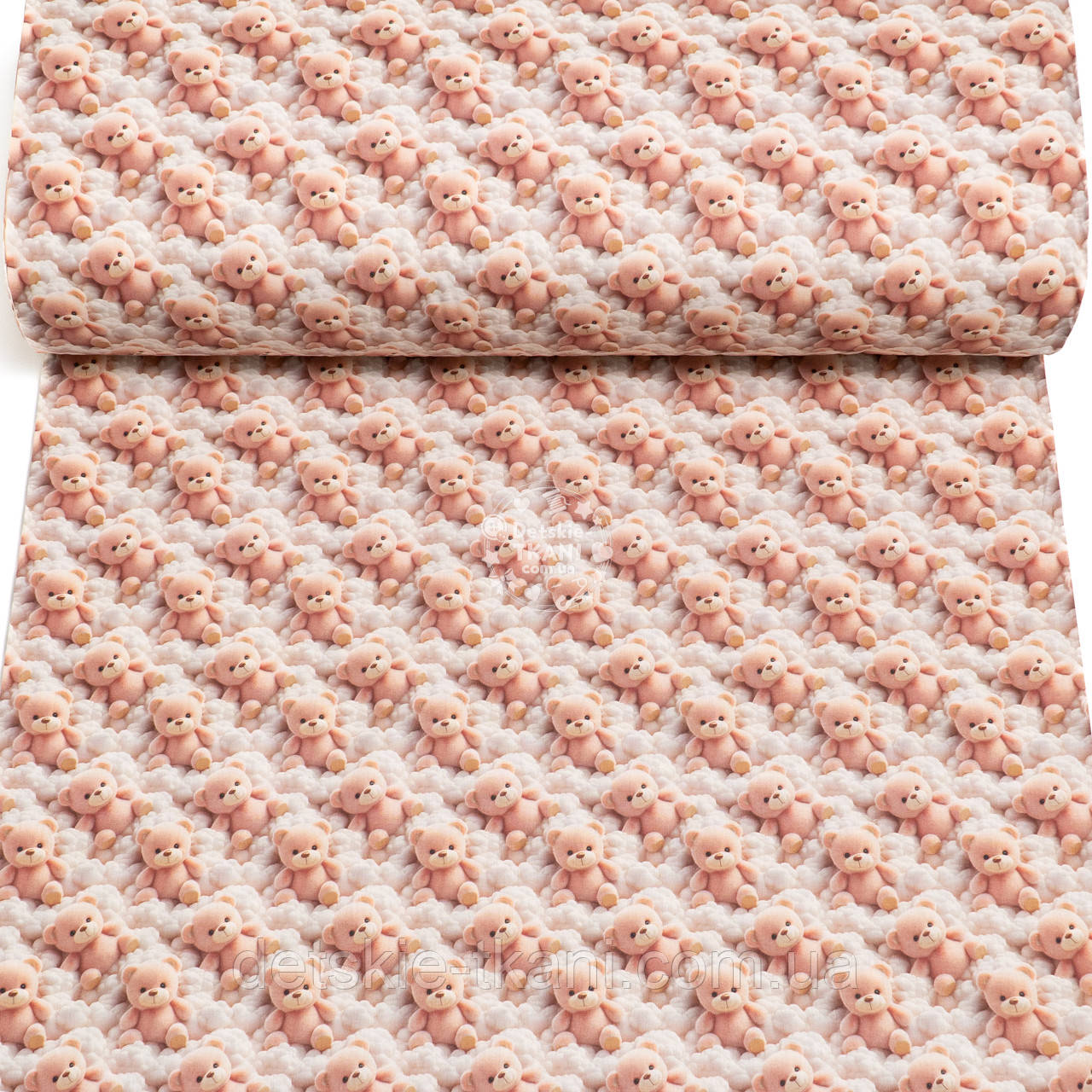 Ранфорс digital з цифровим друком 5D "Міні ведмедики в хмарах", №5523, фото 1