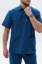 Медичний стрейч костюм Монреаль, Джинс, фото 4