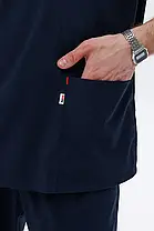 Медичний стрейч костюм Монреаль, Темно-синій, фото 4