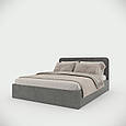 Двоспальне ліжко Хюгге з м'якою обивкою 900х1672х2076 мм Сірий, фото 3