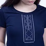 Футболка вишиванка жіноча Brotherhood F синій, фото 7