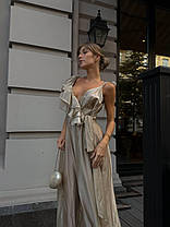 Легка невагома жіноча сукня на тонких бретелях з воланами Smdi9470, фото 3