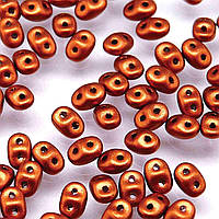 Бісер Super Duo 01750 Crystal Bronze Fire Red, 5 г
