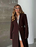 Жіноче зимове приталене кашемірове пальто, фото 3