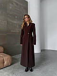 Жіноче зимове приталене кашемірове пальто, фото 7