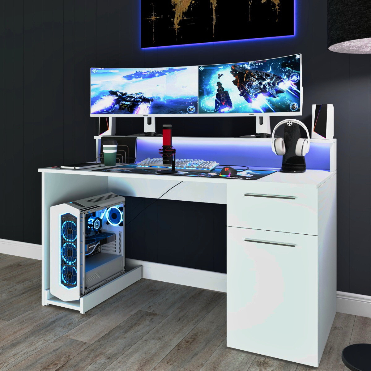 Комп'ютерний стіл Комбо NEW Білий, фото 1