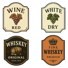 Етикетки, прикраси на пляшки