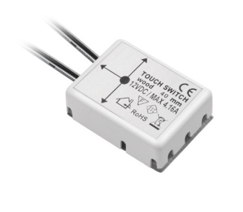 Датчик руху GTV  вимикач сенсорний безконтактний (до 40мм), 2V, 50W, білий, фото 1