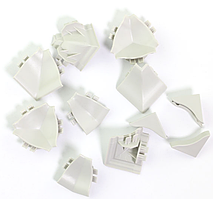 Набір фас. елементів до плінтуса REHAU slim line plus ,Алюміній,сірий пластик