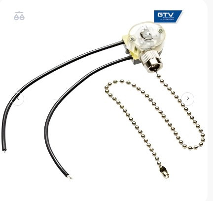 Вимикач GTV ланцюжок, хром, фото 1