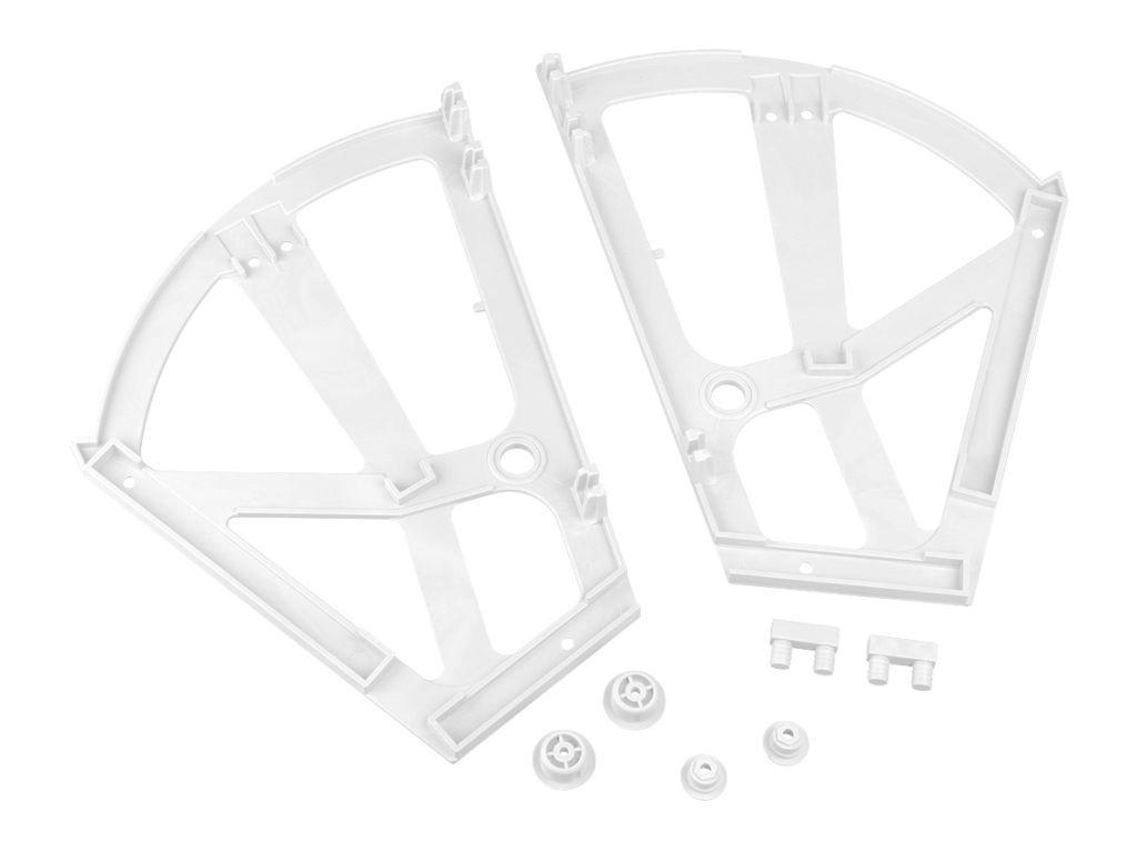 Полиця для взуття поворотна 2- секційна біла, пластик, фото 1
