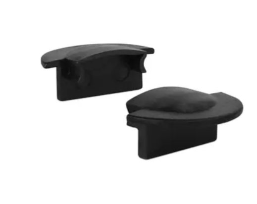 Заглушка ZPV-7В для профіля врізного ЛПВ7, чорний пластик, фото 1