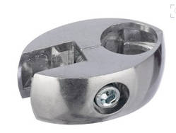 R-7 Муфта для скла і панелі для труби 25, хром