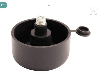 Опора з регулюванням напівкругла GIFF Н=27 чорна, фото 1