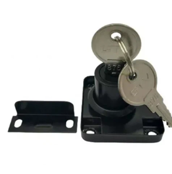 Замок квадратний 138 стальний механізм ЧОРНИЙ GTV, фото 1