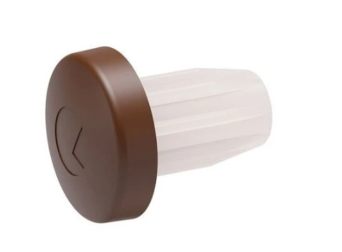 Демпфер IFeramenta врізний Bi-materiale 5мм, коричневий пласт d-5 (23203010МВ), фото 1