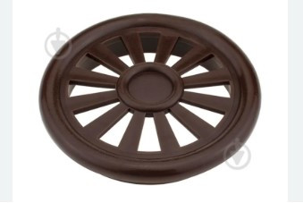 Заглушка вентиляційна кругла D-40мм горіх, фото 1