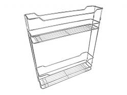 Карго GIFF 200 бокове кріплення без направляючих  UA хром (2 полиці)