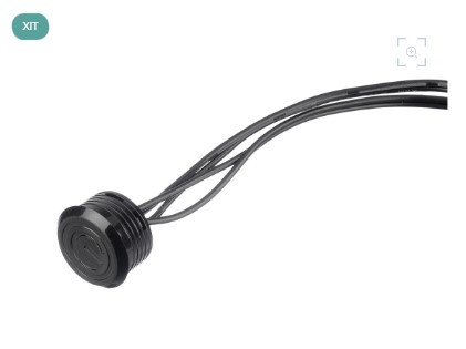 Вимикач з димером сенсорный GIFF врізний d=18 з індикатором 3,7-24V 5A, чорний, фото 1