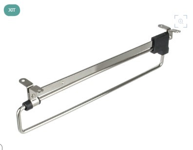 Вішак висувний GIFF L=350 нікель/чорний, фото 1