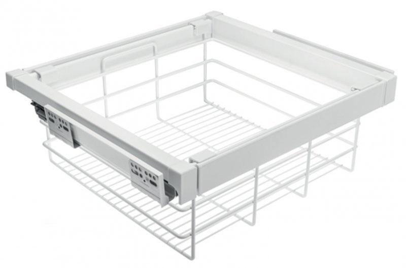 Корзина для білизни GTV ELITE 600мм з дотягом білий, фото 1