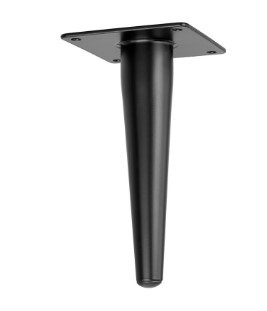 Опора нерегульована конічна GIFF Vivaro H=150 чорний матовий, фото 1