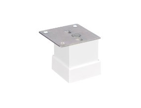 Опора з регулюванням квадратна GIFF Ozkardesler 40*40 H-50 білий глянець, фото 1