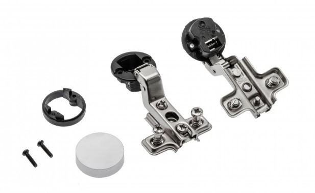 129 Завіс GTV для скла 26 мм внутрішній з єврошурупом заглушка овал, хром, фото 1