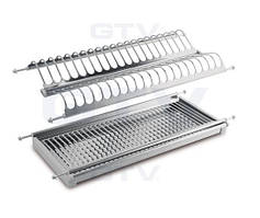 Дворівнева сушка для посуду GTV нержавійка 500 з телескопічним кріпленням 280х465х65