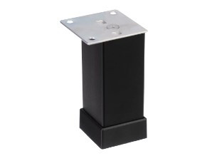 Опора з регулюванням квадратна GIFF Ozkardesler 40*40 H-100 чорний матовий, фото 1