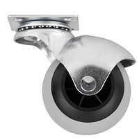 Ролик GIFF Industry d=50 з площадкою резиновий круглий  сірий