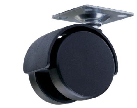 Ролик GIFF Mobili d=40 з площадкою чорний, фото 1