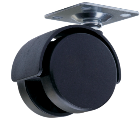 Ролик GIFF Mobili d=50 з площадкою чорний, фото 1