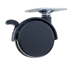 Ролик GIFF Mobili d=40 з площадкою і гальмом  чорний