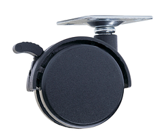 Ролик GIFF Mobili d=50 з площадкою і гальмом  чорний