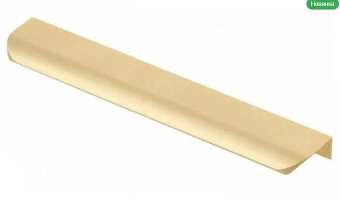 Ручка алюмінієва HEXA C=192 Світле брашироване золото, фото 1