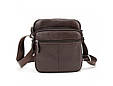 Чоловіча сумка-месенджер компактна через плече з натуральної шкіри, фото 2