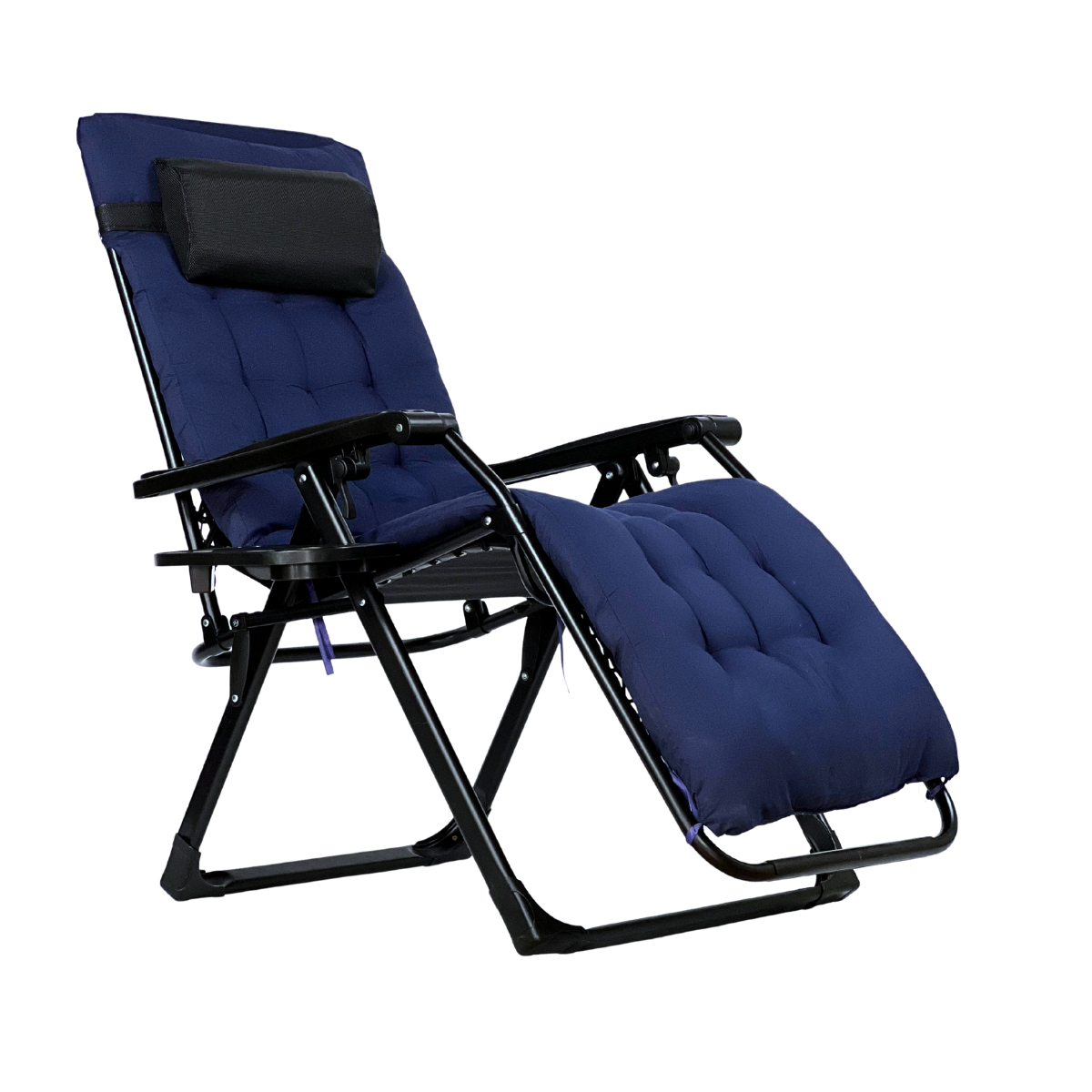 Раскладное кресло шезлонг LEOBRO Zero Gravity Premium Plus Dark Navy Blue (LB-ZGC-K2-DNB)