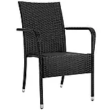 Набір із 2 стільців Girona з ротанга 58×7×90 см, навантаження до 120 кг, фото 2