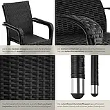 Набір із 2 стільців Girona з ротанга 58×7×90 см, навантаження до 120 кг, фото 9