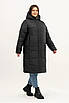Модна зимова жіноча куртка великого розміру 54-70 чорний, фото 3