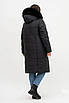 Куртка зимова модна жіноча великого розміру 54-70 чорний, фото 2