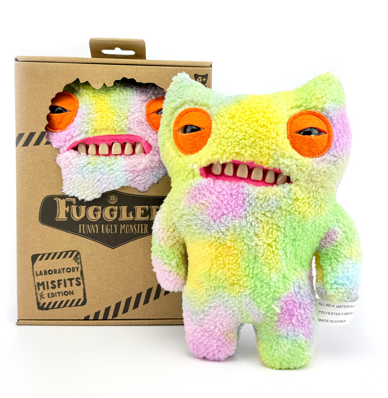 Велика М'яка іграшка Фуглер Уга Буга Fuggler Funny Ugly Monster Oogah Boogah Оригінал (райдужний монстр, 23 см), фото 1