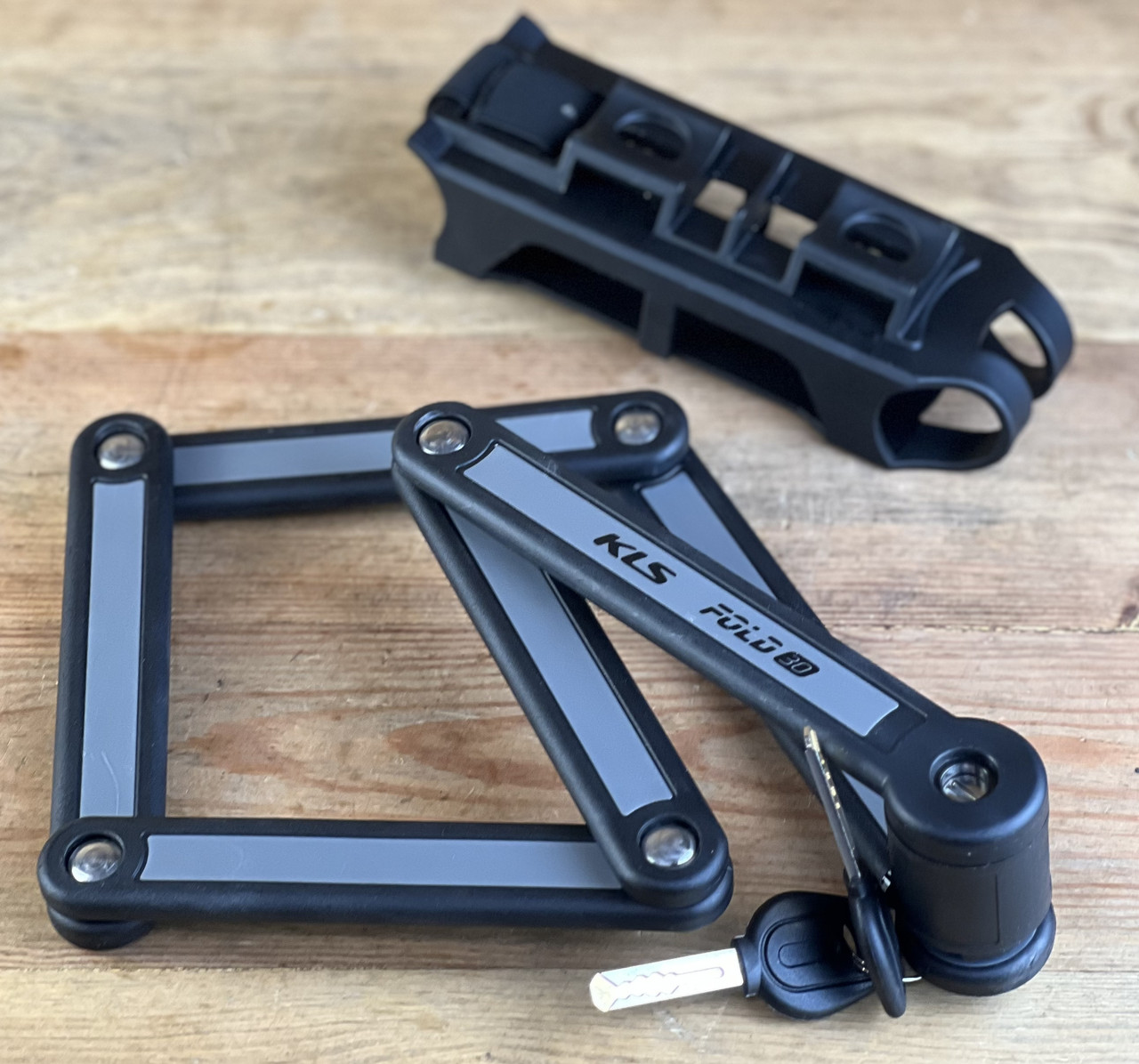 Замок на велосипед велозамок KLS Tough 30 фолдінговий grey, фото 1