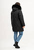 Зимова модна жіноча куртка великого розміру 54-70 чорний, фото 3