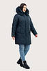 Зимова жіноча модна куртка великого розміру 54-70 малахіт, фото 2