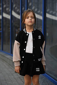 Костюм дитячий зі спідницею 2568ев р.122-146 New