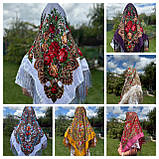 Хустка жіноча з орнаментом 100х100, фото 2