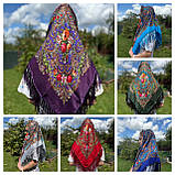 Хустка жіноча з орнаментом 100х100, фото 3